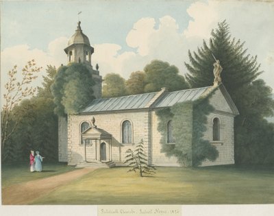 Patshull Kirche: Aquarellmalerei, 1826 von Robert Noyes