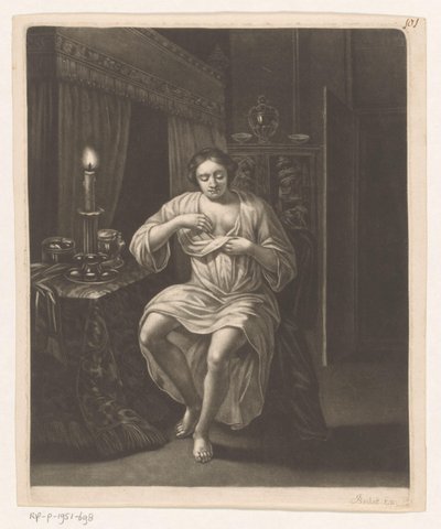 Sich kratzende Frau von Robert Robinson (attributed to)