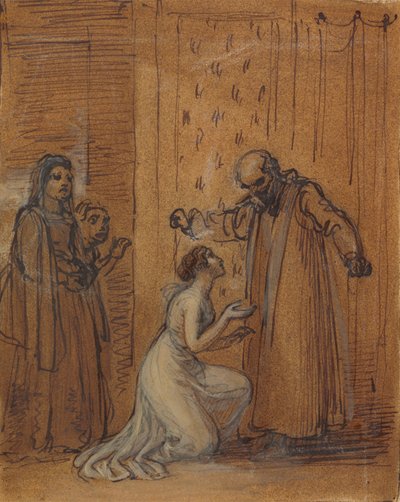 Capulet schimpft mit seiner Tochter, Julia von Robert Smirke