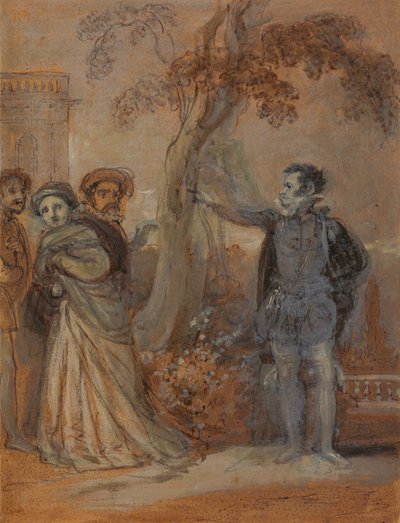 Malvolio beschimpft Maria, Fabian und Sir Toby von Robert Smirke