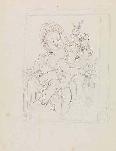Studie einer Frau und eines Kindes von Robert Smirke