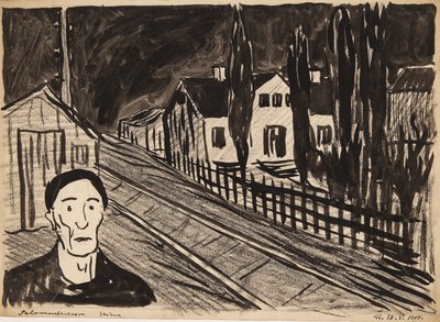 Der Selbstmörder. Skizze von Robert Storm Petersen