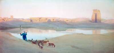 Heiliger See, Karnak, Ägypten, um 1900 von Robert Talbot Kelly