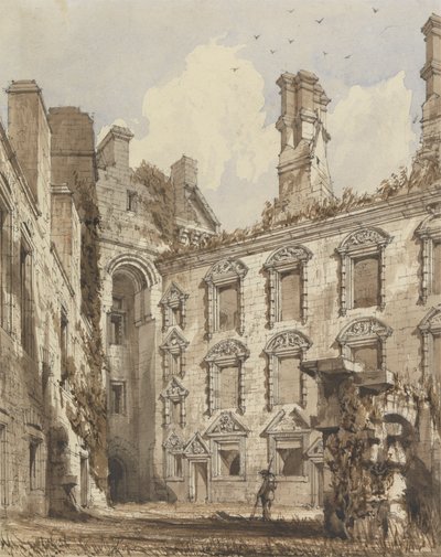 Hof von Caerlaverock Castle von Robert William Billings