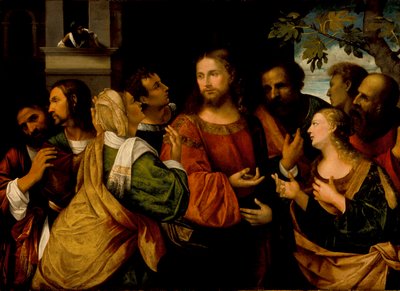Christus und die Frauen von Kanaan, ca. 1520 von Rocco Marconi