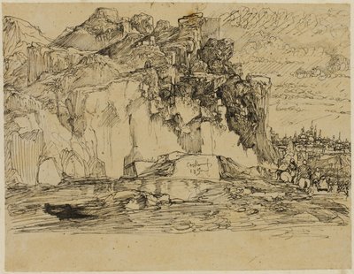 Kaukasische Landschaft von Rodolphe Bresdin