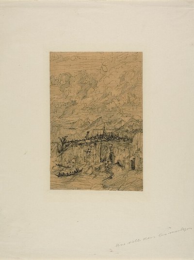 Stadt in den Bergen von Rodolphe Bresdin