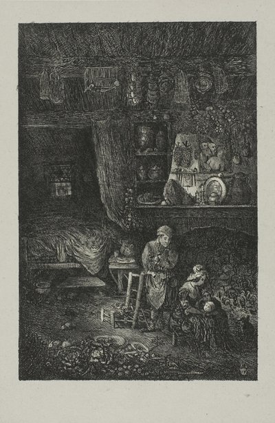 Flämisches Interieur von Rodolphe Bresdin