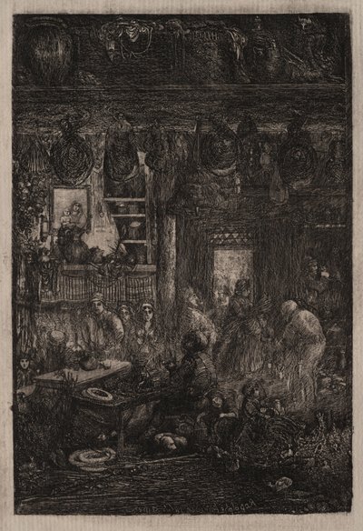Moldawisches Interieur, 1865 von Rodolphe Bresdin