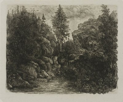 Felsige Landschaft von Rodolphe Bresdin