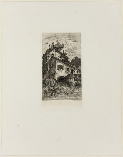Wassermühle von Rodolphe Bresdin