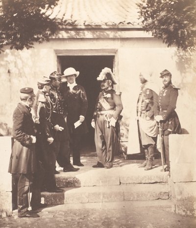 Gruppe am Hauptquartier, 1855 von Roger Fenton