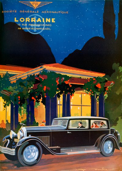 Plakat, Lorraine, Societe Generale Aeronautique, 1928 von Roger Soubie