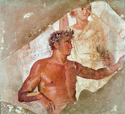Ein Held oder ein Gott (Fresko) von Roman