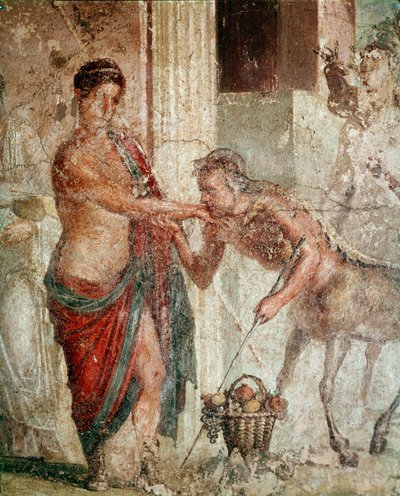 Zentaur während der Hochzeit von Pelops und Hippodamia (Fresko) von Roman