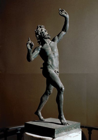 Tanzender Faun, Bronzeskulptur, 2. Jahrhundert v. Chr. von Roman