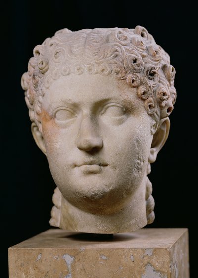 Kopf der Agrippina die Jüngere (ca. 16-59) (Marmor) von Roman