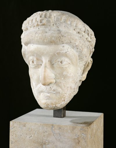 Kopf von Kaiser Theodosius II (408-450) von Roman