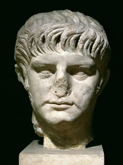 Kopf von Nero (37-68 n. Chr.) von Roman