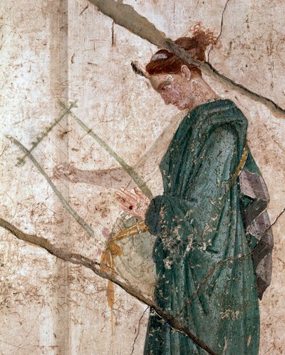 Pan Musiker, unter den Nymphen (Fresko) von Roman