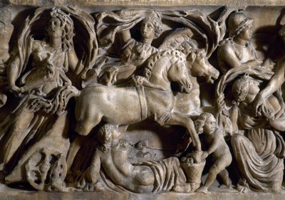 Entführung der Proserpina (Detail) (Marmor) von Roman