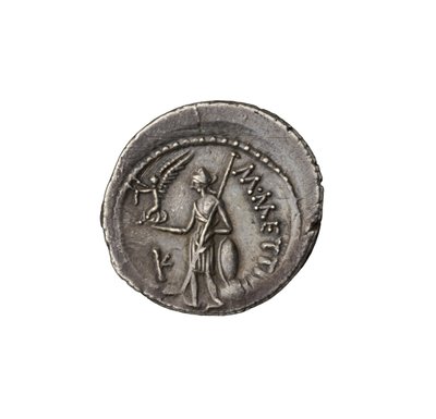 Römische republikanische Münze aus Rom, 44 v. Chr. von Roman