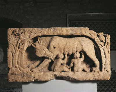 Romulus und Remus (Kalkstein) von Roman Roman