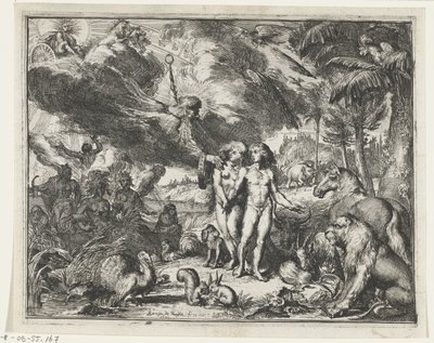 Adam und Eva im Paradies von Romeyn de Hooghe