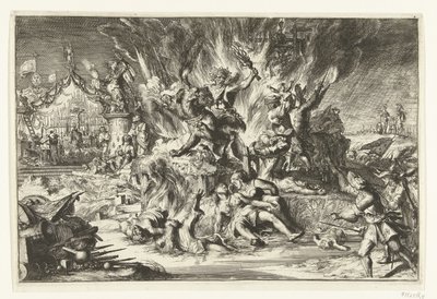 Krieg und Tyrannei plagen die Niederlande von Romeyn de Hooghe