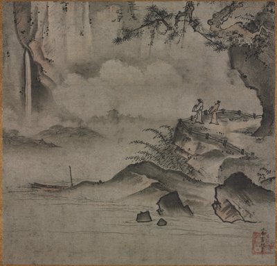 Blick auf einen Wasserfall von Rosa Bonheur