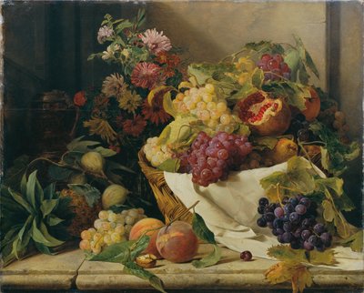 Stillleben mit Früchten und Blumen von Rosalia Amon