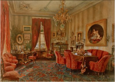 Wiener Salon der Makart-Zeit von Rudolf von Alt
