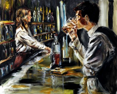 An der Bar, 2021 von Ruslana Levandovska