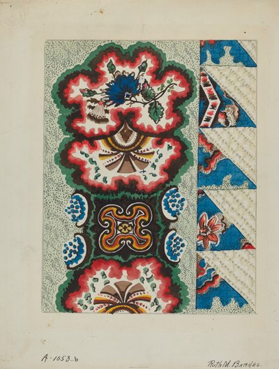 Gestepptes Deckbett, um 1936 von Ruth M Barnes