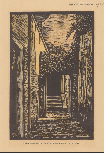 Gasse mit Tor von S. de Jongh