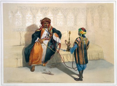 Ein arabischer Scheich raucht, 1848 von Saint Germain