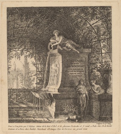 Brunnen in einem Gartenhaus, 1764 von Salomon Gessner