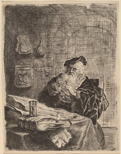 Mann mit einem Taschenmesser von Salomon Koninck