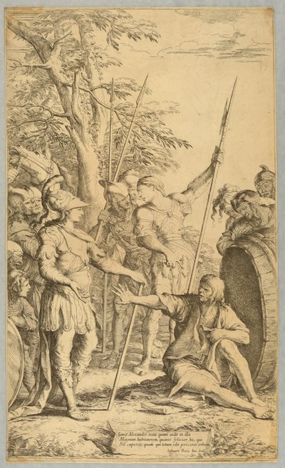 Alexander besucht Diogenes von Salvator Rosa