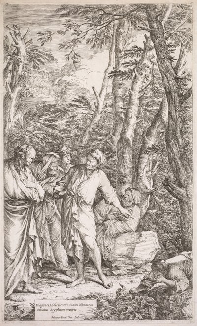 Diogenes und sein Becher von Salvator Rosa