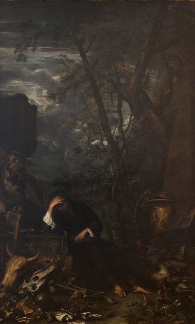 Demokrit in Meditation von Salvatore Rosa