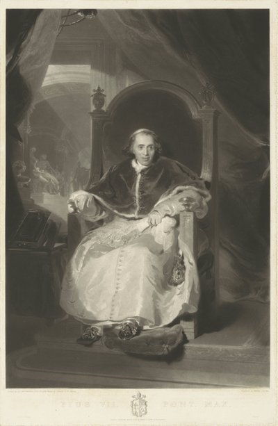 Porträt von Papst Pius VII. von Samuel Cousins
