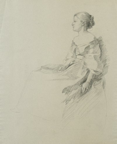 Sitzende Frau im Profil von Samuel Isham