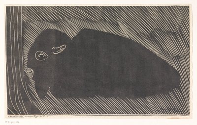 Liegender Bison von Samuel Jessurun de Mesquita (signed by artist)