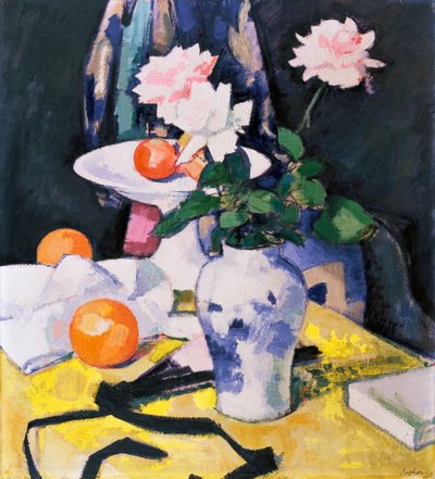 Rosen und Orangen von Samuel John Peploe