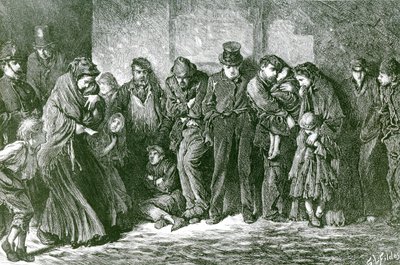 Obdachlos und hungrig von Samuel Luke Fildes