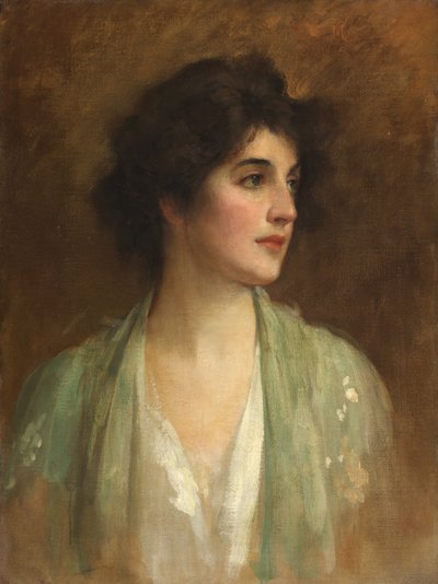 Der grüne Schal von Samuel Luke Fildes
