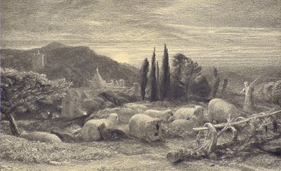 Der aufgehende Mond, ca. 1857 von Samuel Palmer