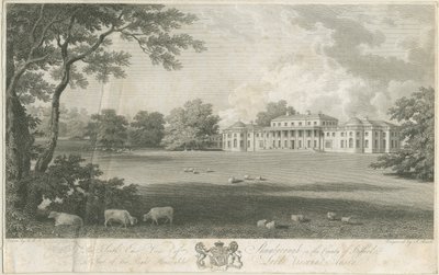 Shugborough Hall: Radierung, undatiert [ca. 1802] von Samuel Rawle