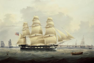 Ein britischer Frachter vor der Südküste von Samuel Walters